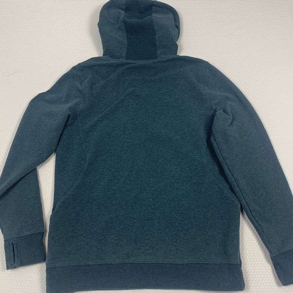L.L. Bean Comfort Camp Hoodie Womens M Teal Graphic Mountain Pullover 505617 - Picture 3 of 16